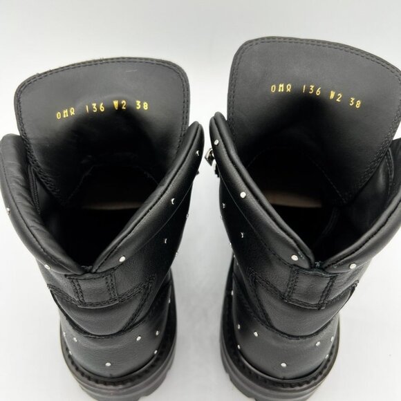 Valentino Garavani Black Rockstud Ankle Hiking Boots - Picture 10 of 12